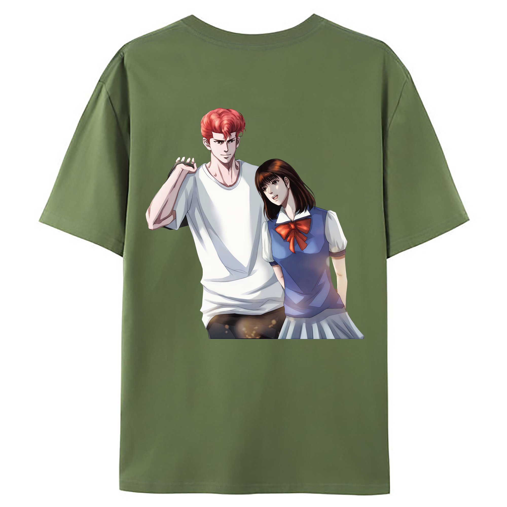 （画像用） SLAM DUNK／スラムダンク 綿100％ メンズ半袖Tシャツ（バックプリント） 通気性